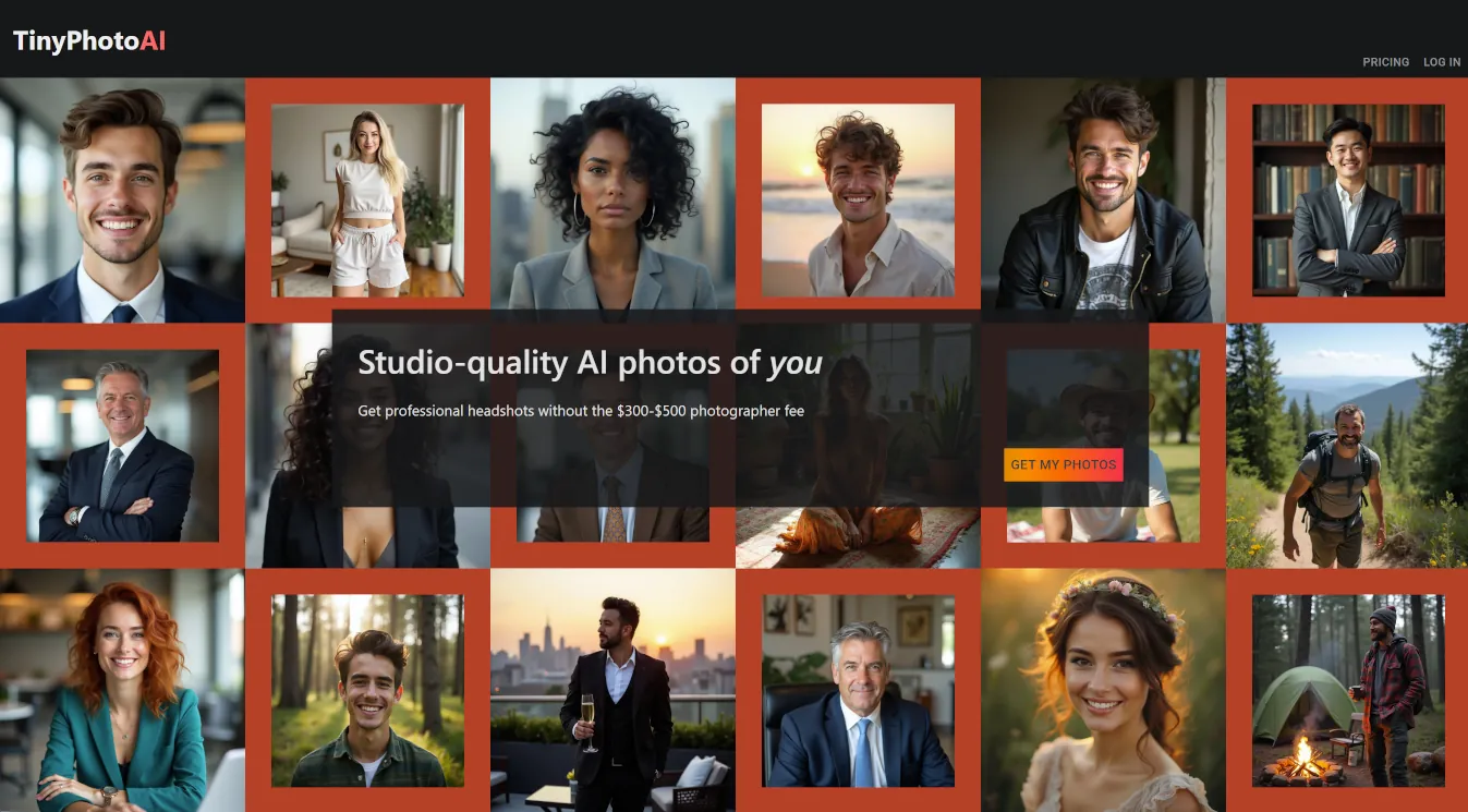 TinyPhotoAI website screenshot